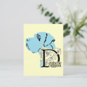 ドイチェドッゲンコプフD文字 ポストカード (スタンド正面)