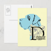 ドイチェドッゲンコプフD文字 ポストカード (正面/裏面)