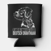 ドイチェ・ドラハターの人生はより良い犬の言葉 缶クーラー (正面)