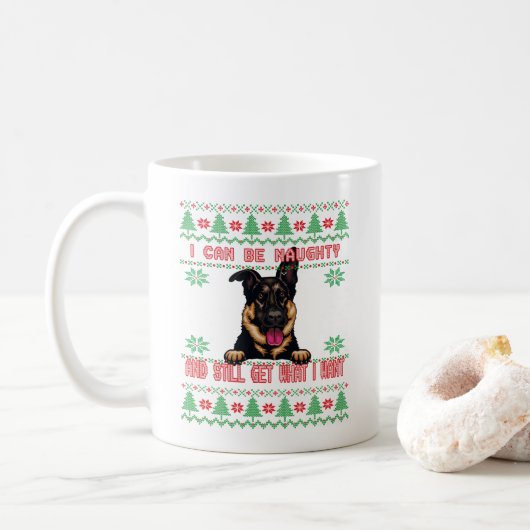 ドイツいけなの羊飼いの醜いクリスマスセーター コーヒーマグカップ (ドーナツ)