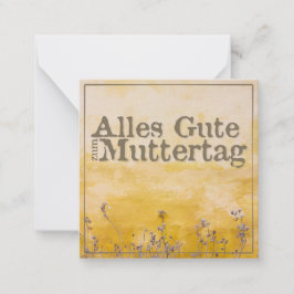 ドイツおめでたい母の日オンヴィンテージ草地 ノートカード