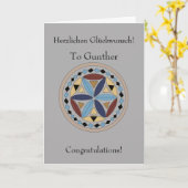 ドイツおめでとう カード (黄色い花)