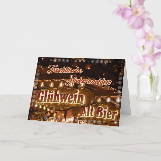 ドイツおもしろいのクリスマスマーケットの挨拶 カード (蘭)