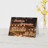 ドイツおもしろいのクリスマスマーケットの挨拶 カード (黄色い花)