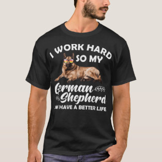 ドイツおもしろいのシェパード・デザイン男性へ・ウィメンズ・キッズ Tシャツ