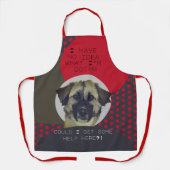 ドイツおもしろいのシェパード・ミックス・ドッグが必要救済料理 エプロン (正面)