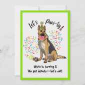 ドイツおもしろいのシャーブターディパーティー招待状 招待状 (正面)