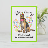 ドイツおもしろいのシャーブターディパーティー招待状 招待状 (スタンド正面)