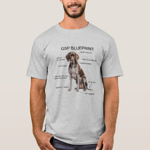 ドイツおもしろいの短いポインタの設計図 Tシャツ