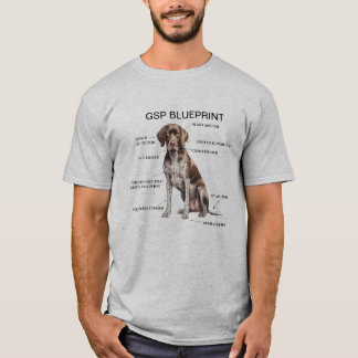 ドイツおもしろいの短いポインタの設計図 Tシャツ