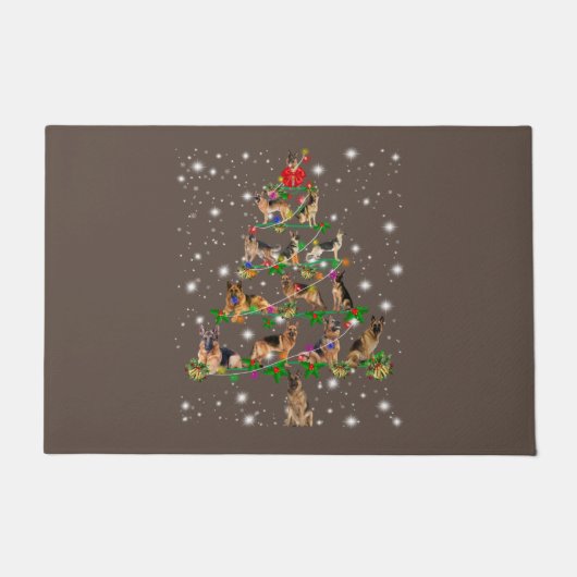 ドイツおもしろいの羊飼いのクリスマスツリー装飾 ドアマット (正面)