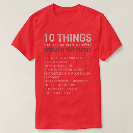 ドイツおもしろいの羊飼い引用文10ドイツの羊飼いド Tシャツ (デザイン正面)
