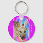 ドイツおもしろいの羊飼い犬とイースターバニーの耳 キーホルダー (裏面)