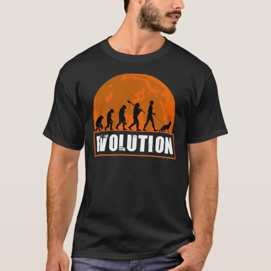 ドイツおもしろいの羊飼い犬のトレーナーの進化 Tシャツ (正面)