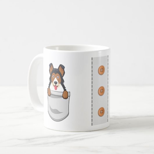 ドイツおもしろいの羊飼い犬の恋人 コーヒーマグカップ (正面左)