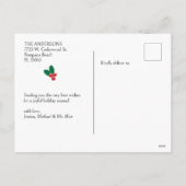 ドイツおもしろいシェパードSanta Hatスクリプトクリスマス シーズンポストカード (裏面)