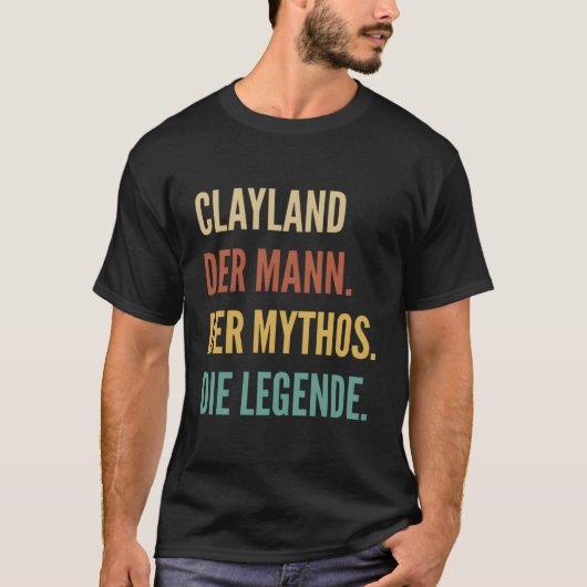ドイツおもしろい名デザイン- Clayland Tシャツ (正面)