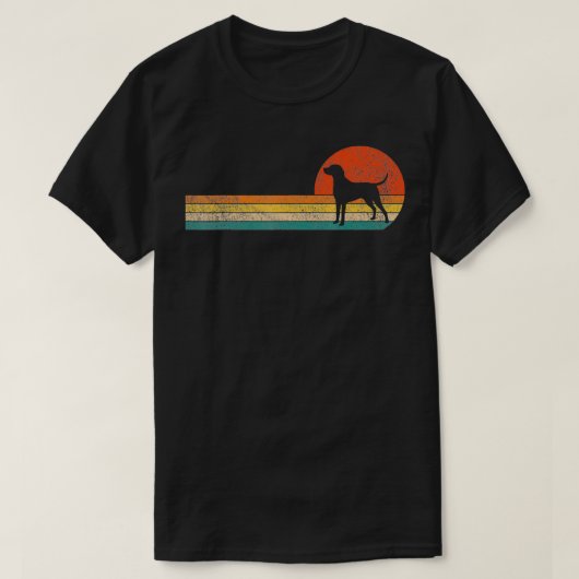 ドイツおもしろい短縮型ポインタ犬のオーナーレトロV Tシャツ (デザイン正面)
