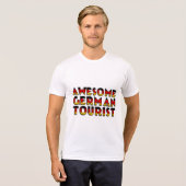 ドイツおもしろい素晴らし観光客国旗のタイポグラフィ Tシャツ (正面フル)
