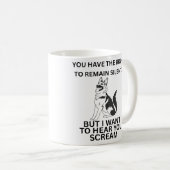 ドイツおもしろい羊飼い静かの権利 コーヒーマグカップ (正面右)