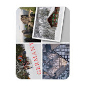 ドイツからの記念写真コラージュ マグネット (縦)