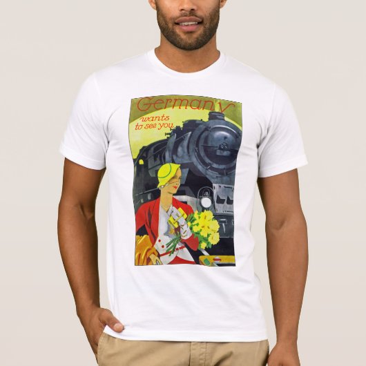 ドイツがあなたに会いたい Tシャツ (正面)