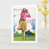 ドイツでゴルフをプレイして若さを保つ カード (黄色い花)