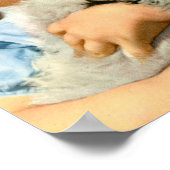 ドイツで犬を飼っている少女 ポスター (角)