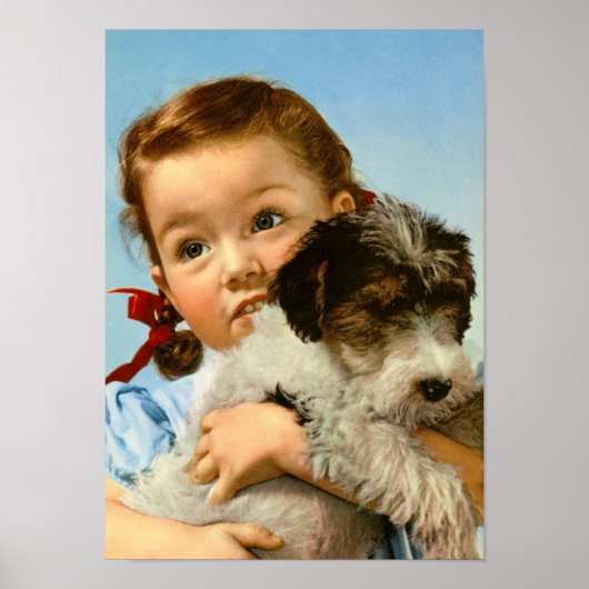 ドイツで犬を飼っている少女 ポスター (正面)