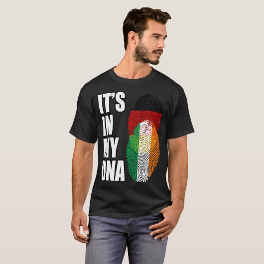 ドイツとアイリッシュミックスDNA伝統 Tシャツ (正面フル)