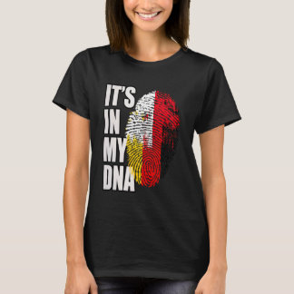 ドイツとインドネシアのDNA遺伝的背景フラグ Tシャツ