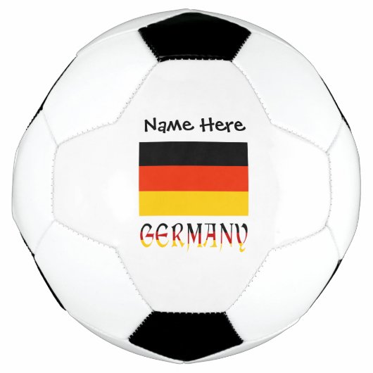 ドイツとドイツ国旗と名前のサッカーボール サッカーボール (正面)