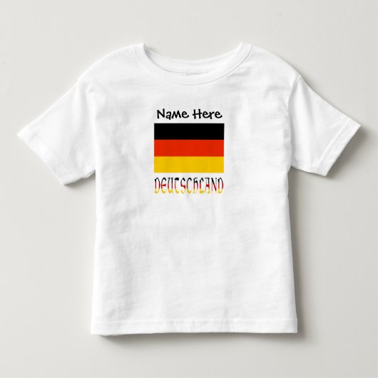 ドイツとドイツ国旗のカスタマイズ商品 トドラーTシャツ (正面)