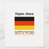 ドイツとドイツ国旗のカスタマイズ商品 ワインラベル (シングルラベル)