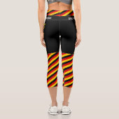 ドイツとドイツ国旗のファッション、フィットネス、スポーツ カプリレギンス (裏面)