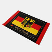 ドイツとドイツ国旗の家のマット/スポーツへようこそ ドアマット (アングル)