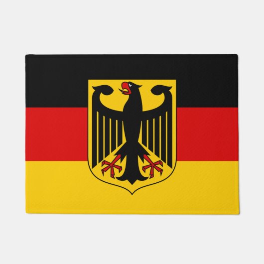 ドイツとドイツ国旗の家のマット/スポーツファン ドアマット (正面)