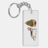 ドイツのおもしろい牧羊犬 キーホルダー (正面左)