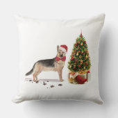 ドイツのおもしろい牧羊犬 クッション (正面)