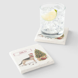 ドイツのおもしろい牧羊犬 ストーンコースター