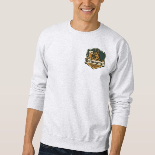 ドイツのおもしろい羊飼いTシャツ「Barktoberfest」 スウェットシャツ (正面)