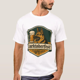 ドイツのおもしろい羊飼いTシャツ「Barktoberfest」 Tシャツ