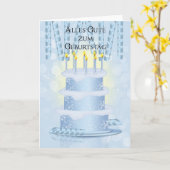 ドイツのお誕生日ケーキとキャンドルカード カード (黄色い花)