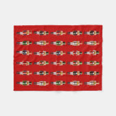 ドイツのくるみ割りの戦わない兵隊 フリースブランケット (正面(横))