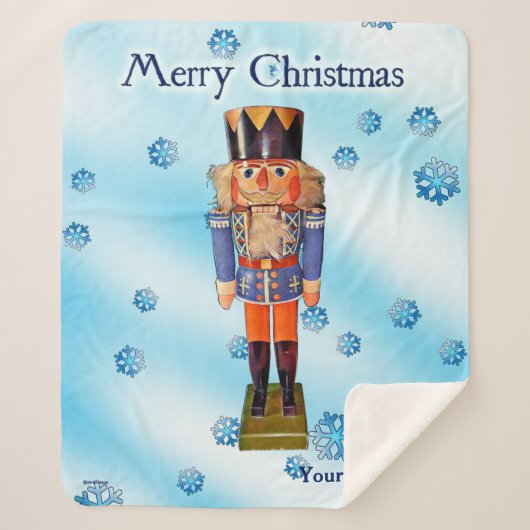 ドイツのくるみ割り – Merry Christmas シェルパブランケット (正面)