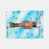 ドイツのくるみ割り – Merry Christmas フリースブランケット (正面(横))