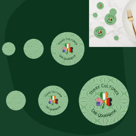 ドイツのアイリッシュアメリカンシャムロパーソナライズされたックパーティー コンフェッティ