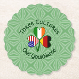 ドイツのアイリッシュアメリカンシャムロパーソナライズされたック ペーパーコースター