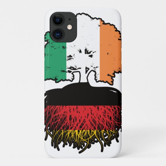 ドイツのアイルランドの木のルーツ国旗 Case-Mate iPhoneケース (裏面)