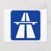 ドイツのアウトバーン標識 ポストカード (正面)